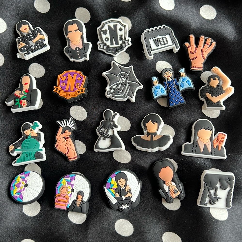 Wednesday Shoe Charms Jibbitz